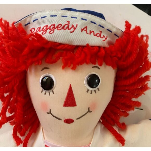 Raggedy Andy Plush Doll God Bless America Stuffed Animal Toy 16.5 in Tall Red Wh - Picture 3 of 4